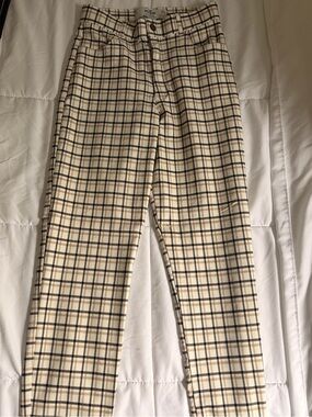 Hollister Beige Plaid Slim Chinos